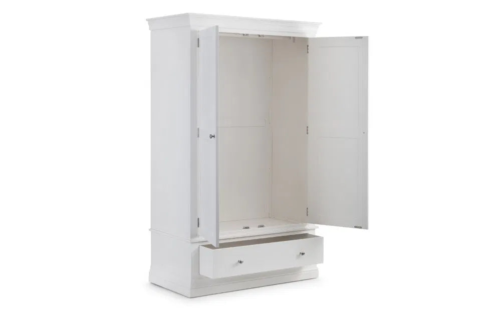 Fidel Surf White Wood Double Wardrobe